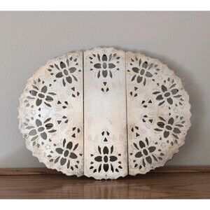 Vintage Silverplate Expandable Trivet Ornate Scroll Design Cottage Core 10-12x8